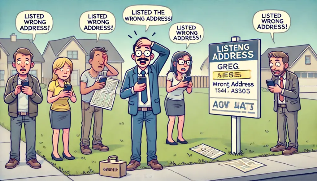 listed the wrong address for a home