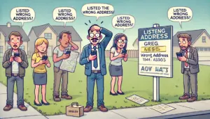 listed the wrong address for a home